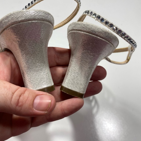 Nina New York Nelena Silver Rhinestone Sparkly Strappy Evening Sandals Size 6.5 - Picture 12 of 16